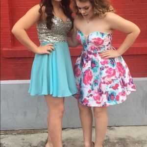 Blue homecoming dress